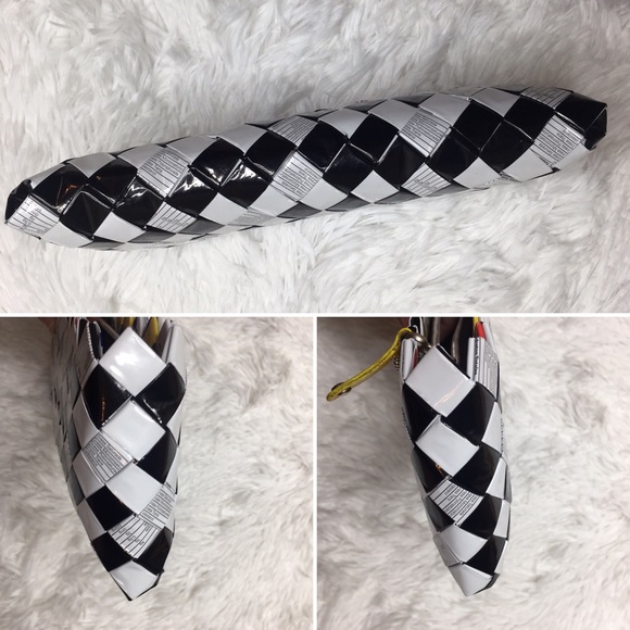 Nahui Ollin Recycled Wrapper Checkerboard Clutch - Picture 6 of 8